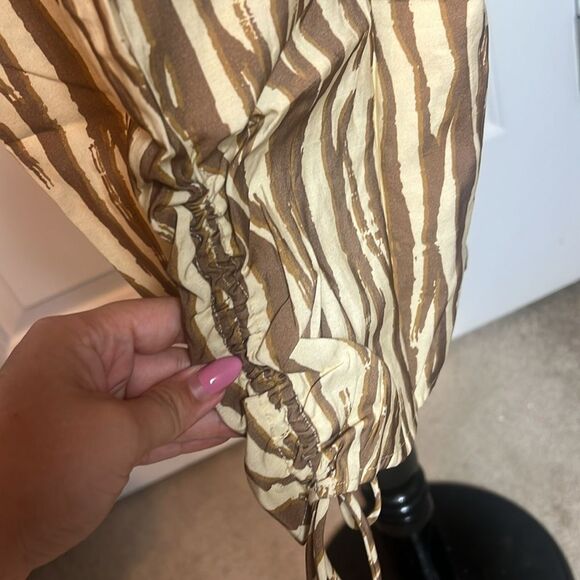 BNWT - BACKYARD ROSES RYDER MINI BROWN ZEBRA PRINT DRESS - Picture 5 of 11